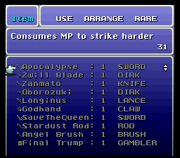 Some of the fifteen items