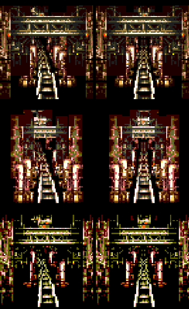 The fade-out at the end of the ride, brightened so it can be seen: before on the left, now on the right.